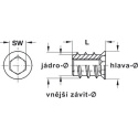 HAFELE Závrtná matice M 8x13mm