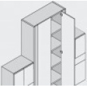 BLUM 99M9550 slepý úhel vložený Modul 95°