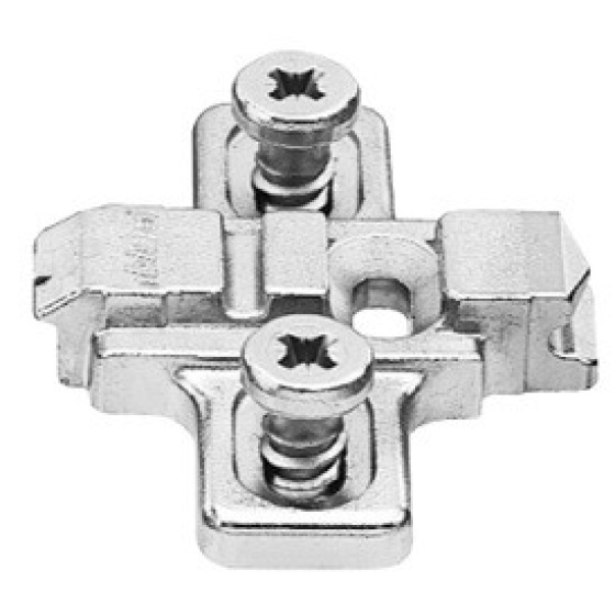 BLUM 175L8100.21 kříž.montážní podložka, eurošrouby, proti sobě, zvýš. 0 mm