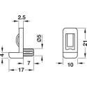 HAFELE Podpěrka police 5mm transpar