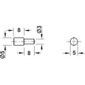 HAFELE Podpěrka police 3/5mm Ni