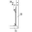 HAFELE Klopna s brzdným mechanismem, 225mm