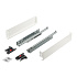 K-StrongMini zásuvka 89/450mm, tlumený plnovýsuv 30kg, bílá
