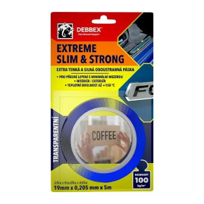 Den Braven Extra tenká a silná oboustranná páska EXTREME SLIM & STRONG 19 x 0,2 mm x 5m
