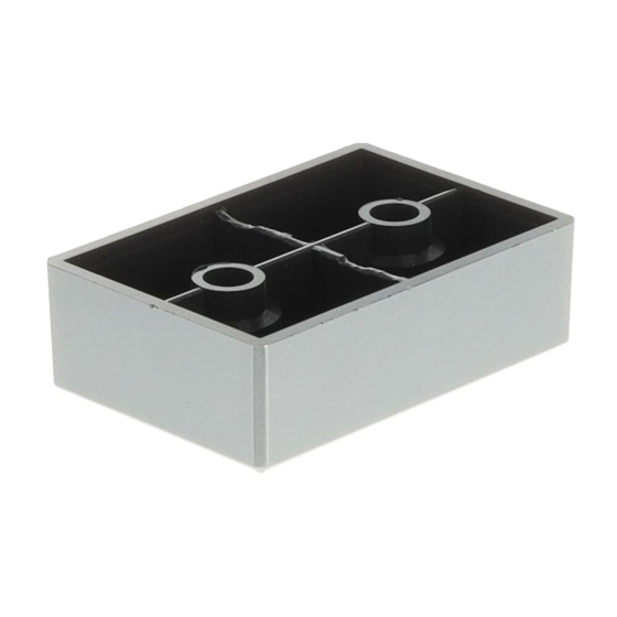 Riex GP19 nábytková nožka 60x40 mm, H20, plast, stříbrná