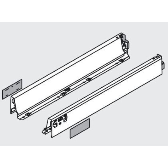 BLUM 378N4502SA bočnice Antaro 450 bílá P+L