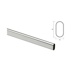 Šatní tyč CR 1m 30x15x0,7 oválná
