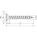Spax vrut 2,5x12 mm, PZ (Z1), zápustná hlava, bílý zinek (1000 ks balení)