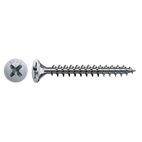 Spax vrut 2,5x20 mm, PZ (Z1), zápustná hlava, bílý zinek (1000 ks balení)