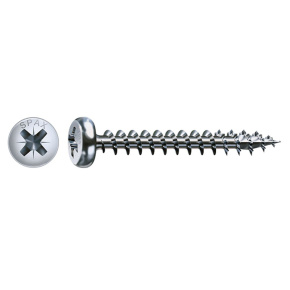 Spax vrut 5,0x16 mm, PZ (Z2), půlkulatá hlava, bílý zinek (1000 ks balení)