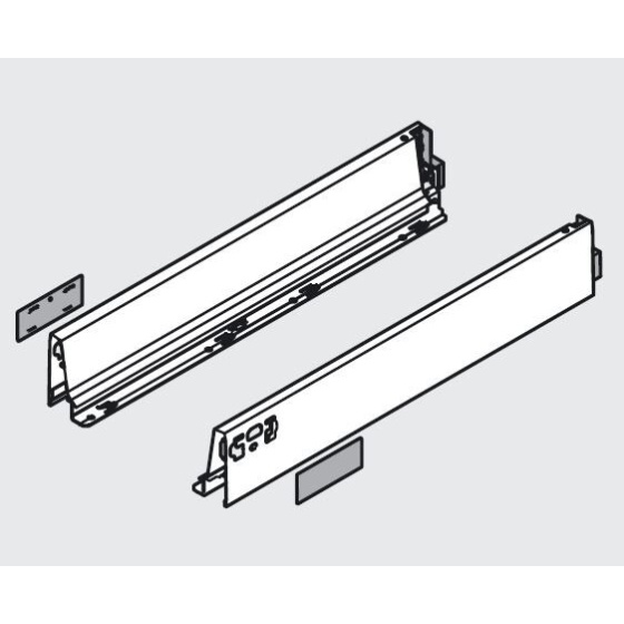 BLUM 378M2702SA bočnice Antaro 270 šedá P+L