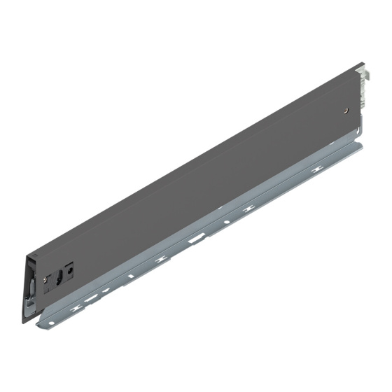 BLUM 470M5002S bočnice MERIVOBOX M 500 mm, L, tmavě šedá, OG-M