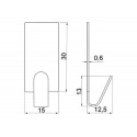 Věšák samolepící nerez 15x35mm bal. 6ks ESO