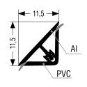 TL - SUPER lišta L20/tr/01 Černá mat/transparentní (RAL 9005) 4m