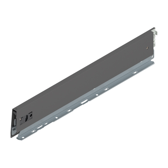 BLUM 470M4502S bočnice MERIVOBOX M 450 mm, L, tmavě šedá, OG-M