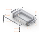 BLUM Z95.4100 sada Space Step 410mm, Orion šedá