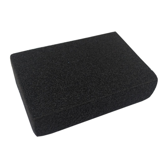 TOPTRADE houbička brusná, zrnitost 200, 100 x 70 x 25 mm