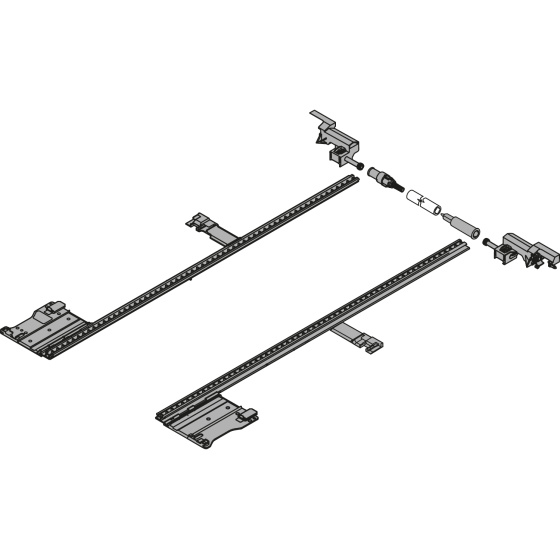 BLUM ZS7M400LU Legrabox, boční stabilizace výsuvu, 250-400 mm