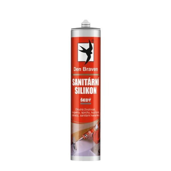 Den Braven Sanitární silikon šedý 280ml