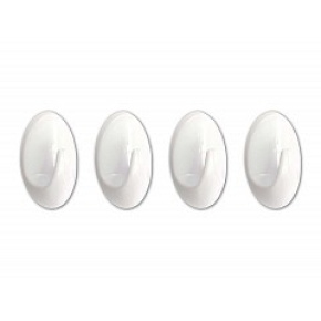 Samolepící háček bílý 24x35mm plast (bli.4ks), ESO