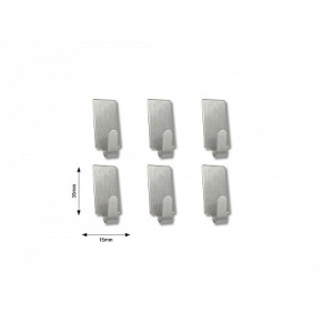 Věšák samolepící nerez 15x35mm bal. 6ks ESO