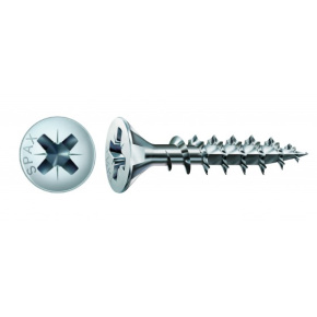 Spax vrut 3,5x17 mm, PZ (Z2), zápustná hlava, bílý zinek (1000 ks balení)
