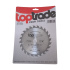 TOPTRADE kotouč pilový, na dřevo, s SK plátky, 24 zubů, 160 x 2,2 x 20/16 mm