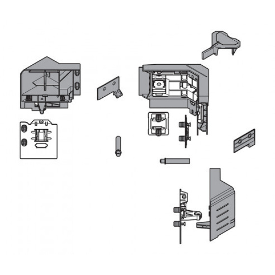BLUM Z33M00E0A6 Space Corner Antaro M syncromotion bílé