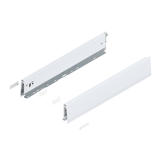 BLUM 470N5002S bočnice MERIVOBOX N 500 mm, bílá, SW-M
