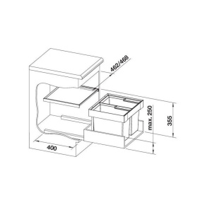 BLANCO 521469 Sorter Flexon II 50/2 2x19l BLANCO 521469 Sorter Flexon II 50/2 2x19l