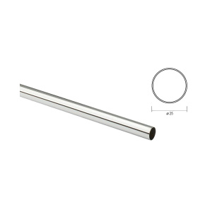Šatní tyč CR 3m/25mm/0,7mm kulatá