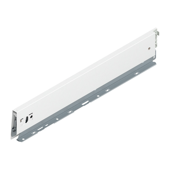 BLUM 470M4502S bočnice MERIVOBOX M 450 mm, L, bílá, SW-M