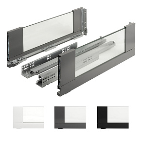 K-StrongMax 18 zásuvka H185/450mm, prosklené bočnice, bílá