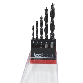 TOPTRADE vrták standard, do dřeva, sada 5 ks TOPTRADE vrták standard, do dřeva, sada 5 ks