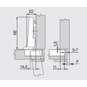 BLUM 71B9550 naložený silné dveře s tlumením 95°