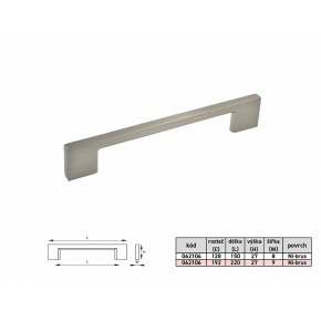 VANESA 128mm úchytka NI-broušený