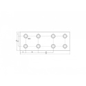Spojovací plech dvojitý 80x30x2 mm BZn