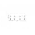 Spojovací plech dvojitý 100x30x2 mm BZn
