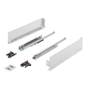 K-StrongMini zásuvka 121/270mm, tlumený plnovýsuv 30kg, bílá